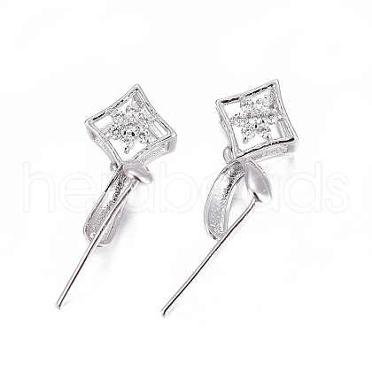 Anti-Tarnish Rhodium Plated 925 Sterling Silver Pendant Bails STER-L058-020P-1