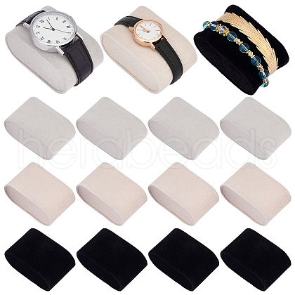   12Pcs 3 Styles Velvet Jewelry Watch Display Pillows BDIS-PH0001-09-1