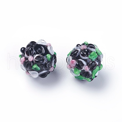 Handmade Bumpy Lampwork Beads LAMP-E021-07H-1