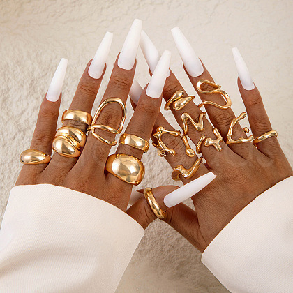 15Pcs Alloy Finger Rings Sets WG7802C-26-1