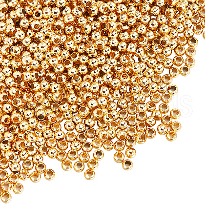 SOFPLATE Rack Plating and PVD Vacuum Plating Brass Round Spacer Beads FIND-SP0002-24C-1
