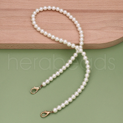 Plastic Imitation Pearl Beaded Bag Straps PW-WG15085-02-1