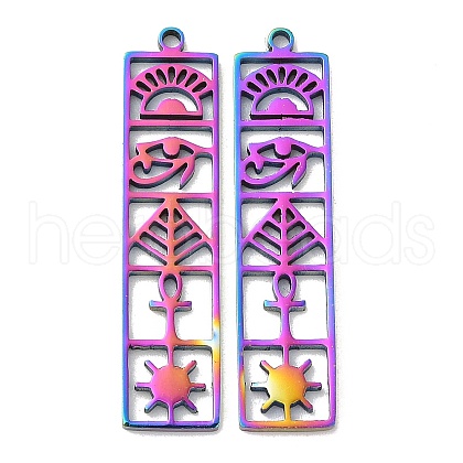 Ion Plating(IP) 304 Stainless Steel Pendants STAS-L020-004RC-1