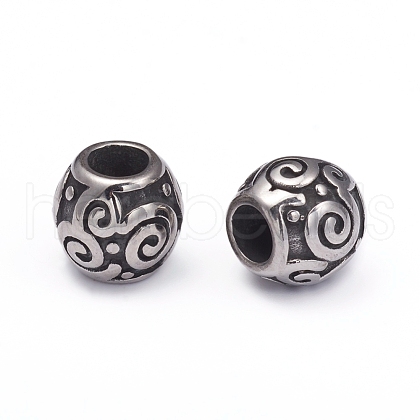 304 Stainless Steel European Beads STAS-G220-47AS-1