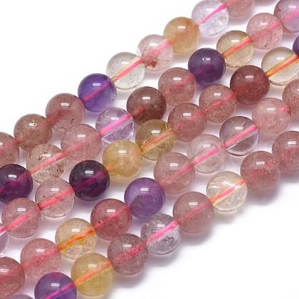 Natural Mixed Quartz Beads Strands G-G792-27C-1