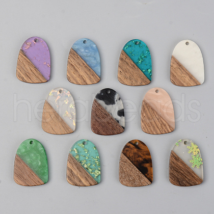 Resin & Walnut Wood Pendants RESI-S389-042A-1