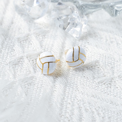 304 Stainless Steel Stud Earrings EJEW-Q028-02B-G-1