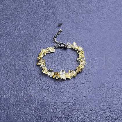Natural Citrine Chip Beaded Bracelets for Women IW6789-60-1