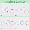 SOFPLATE 30Pcs 3 Colors Brass Clip-on Hoop Earring Findings KK-SP0001-23-6