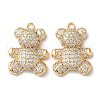 Real 18K Gold Plated Brass Micro Pave Cubic Zirconia Pendants KK-Q779-07G-01-1