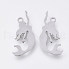 Tarnish Resistant 201 Stainless Steel Pendants X-STAS-S110-004P-1