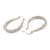 Brass Hoop Earrings EJEW-A102-03P-2