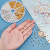   1080Pcs 8 Styles Brass Smooth Round Beads FIND-PH0018-84-3