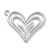 Anti-Tarnish 304 Stainless Steel Pendants STAS-R130-38P-1