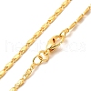 1.5mm Rack Plating Brass Oval Link Chain Necklaces for Women Men MAK-L044-25G-2