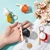 SOFPLATE 6Pcs 6 Colors PU Leather Keychain KEYC-SP0001-03-3