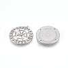 Brass Micro Pave Cubic Zirconia Pendants ZIRC-T016-17-2