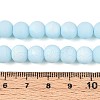 Frosted Opaque Glass Beads Strands GLAA-T032-P8mm-MBB10-4