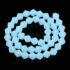Imitation Jade Frosted Glass Bead Strands EGLA-A039-J6mm-MD03-2