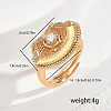 Brass Pave Cubic Zirconia Adjustable Finger Rings for Women GF5911-1-2