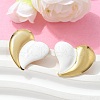 Heart 304 Stainless Steel Stud Earrings EJEW-A130-01G-04-4