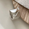 Wave Brass Adjustable Cuff Rings for Women FS-WG06C47-01-1
