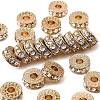 Rack Plating Flat Round Alloy Rhinestone Beads RB-D293-02LG-1