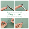 DICOSMETIC 8Pcs Rhodium Plated 925 Sterling Silver Snap on Pendant Bails STER-DC0001-45-6