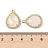 Natural Quartz Crystal Faceted Teardrop Pendants G-I382-01G-05-3