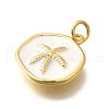 Brass Enamel Pendants KK-Q043-11G-B-3