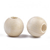 Natural Unfinished Wood Beads WOOD-Q038-25mm-2