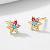 S925 Sterling Silver Cubic Zirconia Stud Earrings YO8551-1-4