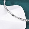 6.5mm Twist Iron Chain Necklaces NJEW-G163-01P-3