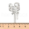 304 Stainless Steel Open Cuff Rings for Women RJEW-U060-01M-P-3