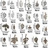Tibetan Style Alloy Leaf Pendants TIBEP-PH0001-10-LF-2