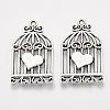 Tibetan Style Alloy Pendants TIBEP-S317-36AS-RS-1