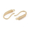 Brass Micro Pave Clear Cubic Zirconia Earring Hooks KK-U008-06G-2