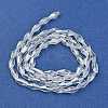 Electroplate Glass Beads Strands X-EGLA-R020-8x4mm-13-2