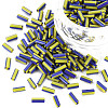 Opaque Colours Two Tone Seed Glass Bugle Beads SEED-T006-02B-03-1