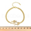 Brass Micro Pave Clear Cubic Zirconia Charm Bracelets BJEW-M050-01G-03-5