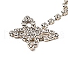 Brass with Crystal Rhinestone Pendants Necklace NJEW-B081-01-1
