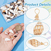 120Pcs 3 Styles Shell Pendants PALLOY-HY00003-4