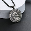 201 Stainless Steel Pendant Necklaces with Alloy Box Chain WGA45A6-24-1