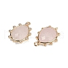 Natural Rose Quartz Faceted Pendants G-K347-06G-03-2