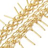 3-Row Brass Textured Oval Link Chains CHC-L053-01G-04-1