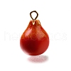 Brass Acrylic Pendants OACR-R006-04G-2