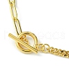 Brass Pendant Necklaces with Curb & Paperclip Chains NJEW-JN04608-02-5