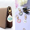 Teardrop with Evil Eye Alloy Enamel Pendant Decorations HJEW-YW00017-01-6