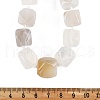 Natural White Agate Nuggets Beaded Necklaces for Women Men NJEW-K388-01S-4