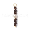 Natural Coconut with Natural Cultured Freshwater Pearl Pendants PALLOY-JF03566-3